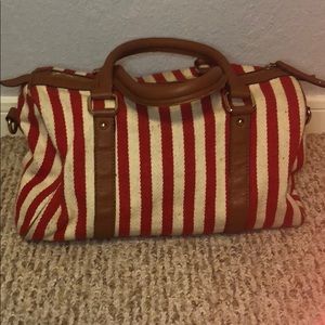 Red/White Canvas Tote!!